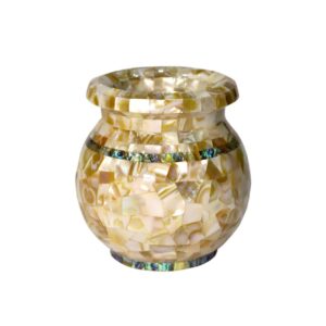 Elegant Golden Marble Pot